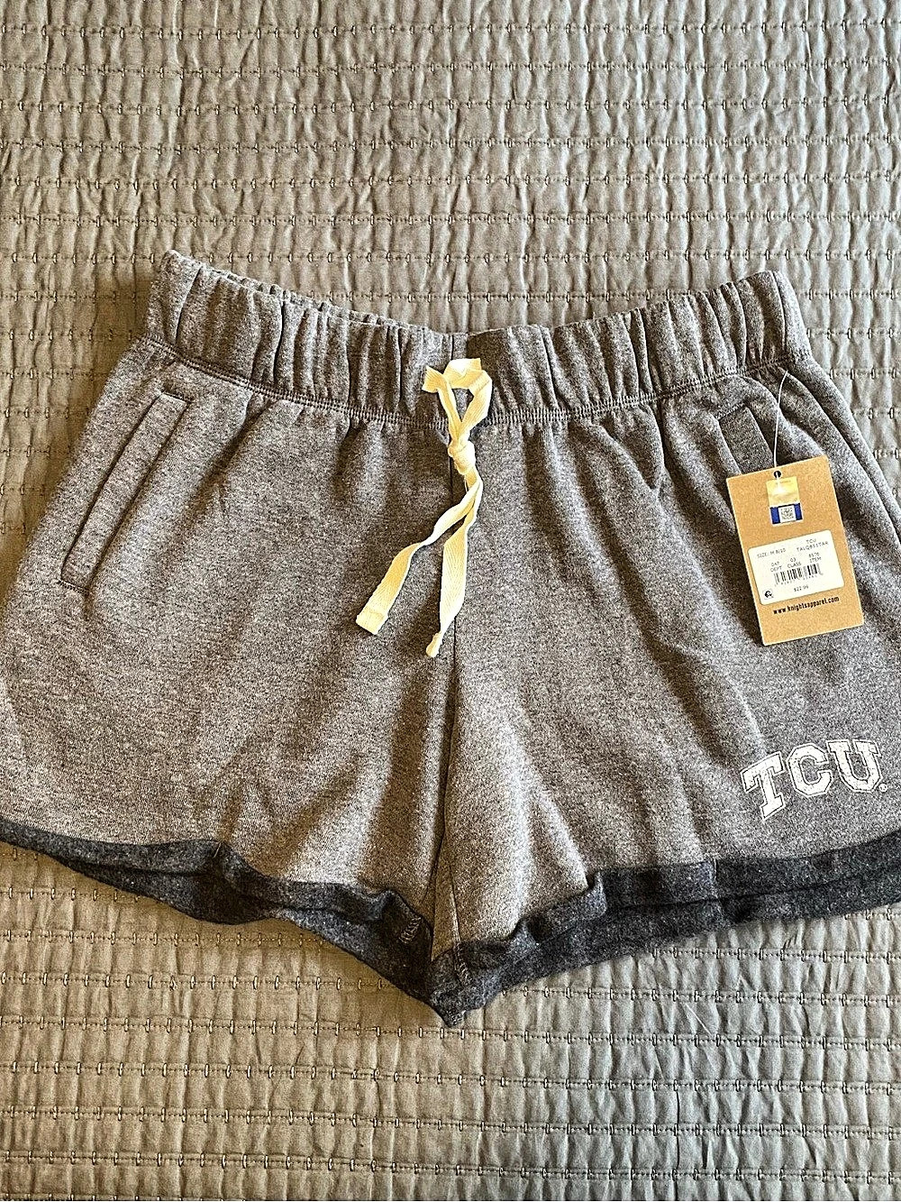 TCU Knights Apparel Collegiate Gray Athletic Shorts NWT Size: Medium